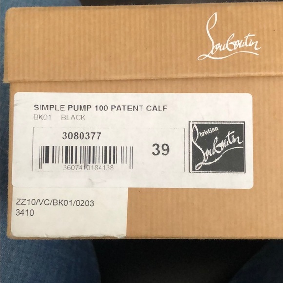 Authentic Christine Louboutin Simple Pump 100 - Picture 6 of 6